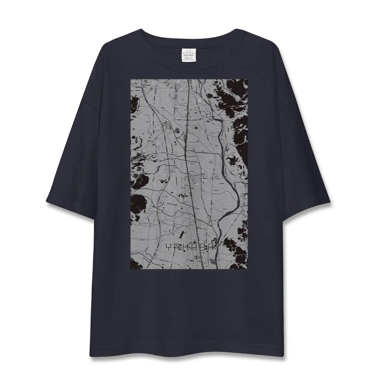 【矢巾(岩手県)】地図柄ビッグシルエットTシャツ