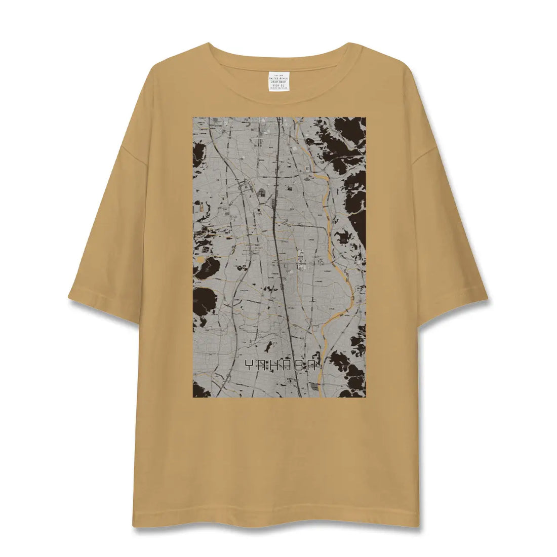 【矢巾(岩手県)】地図柄ビッグシルエットTシャツ