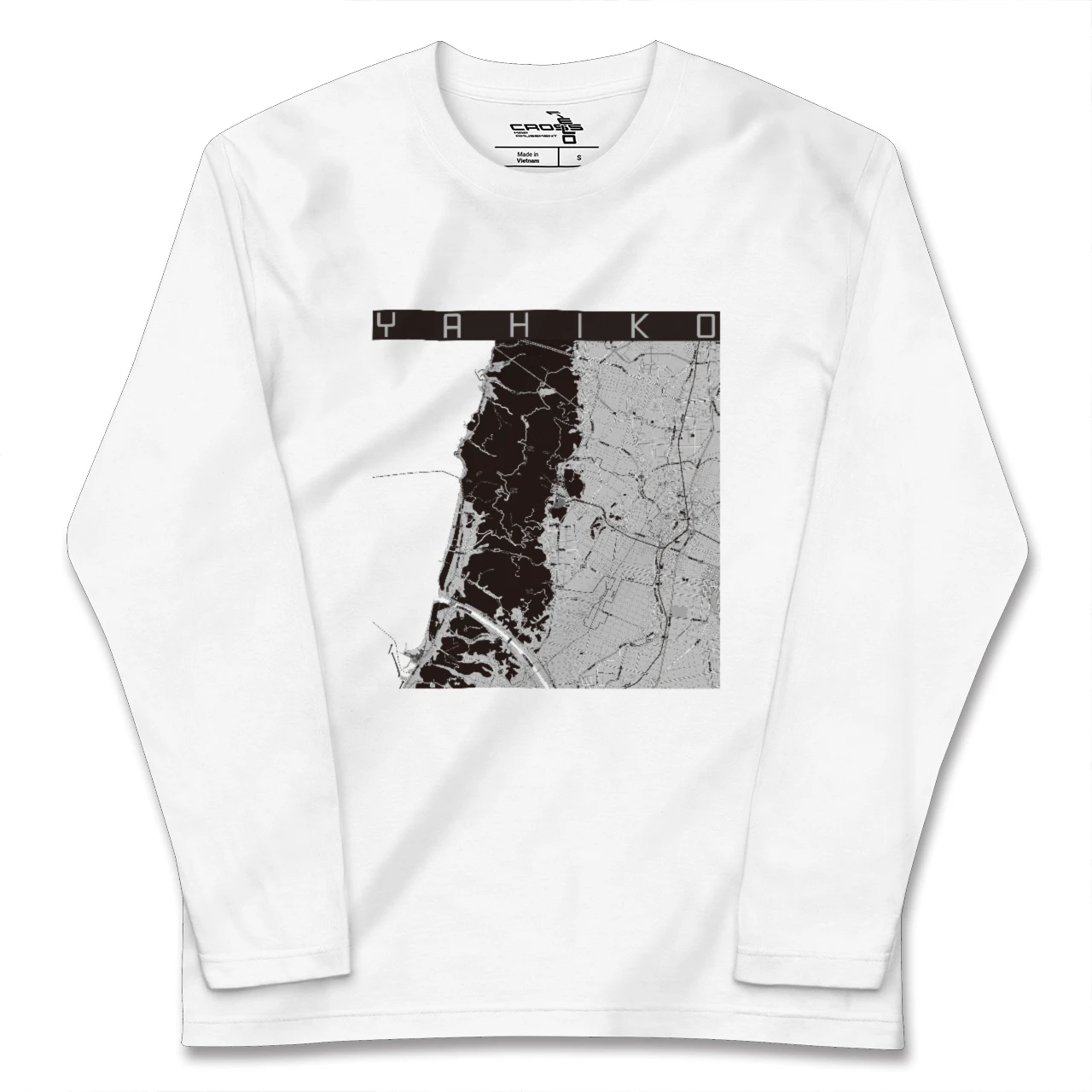 【弥彦(新潟県)】地図柄ロングスリーブTシャツ