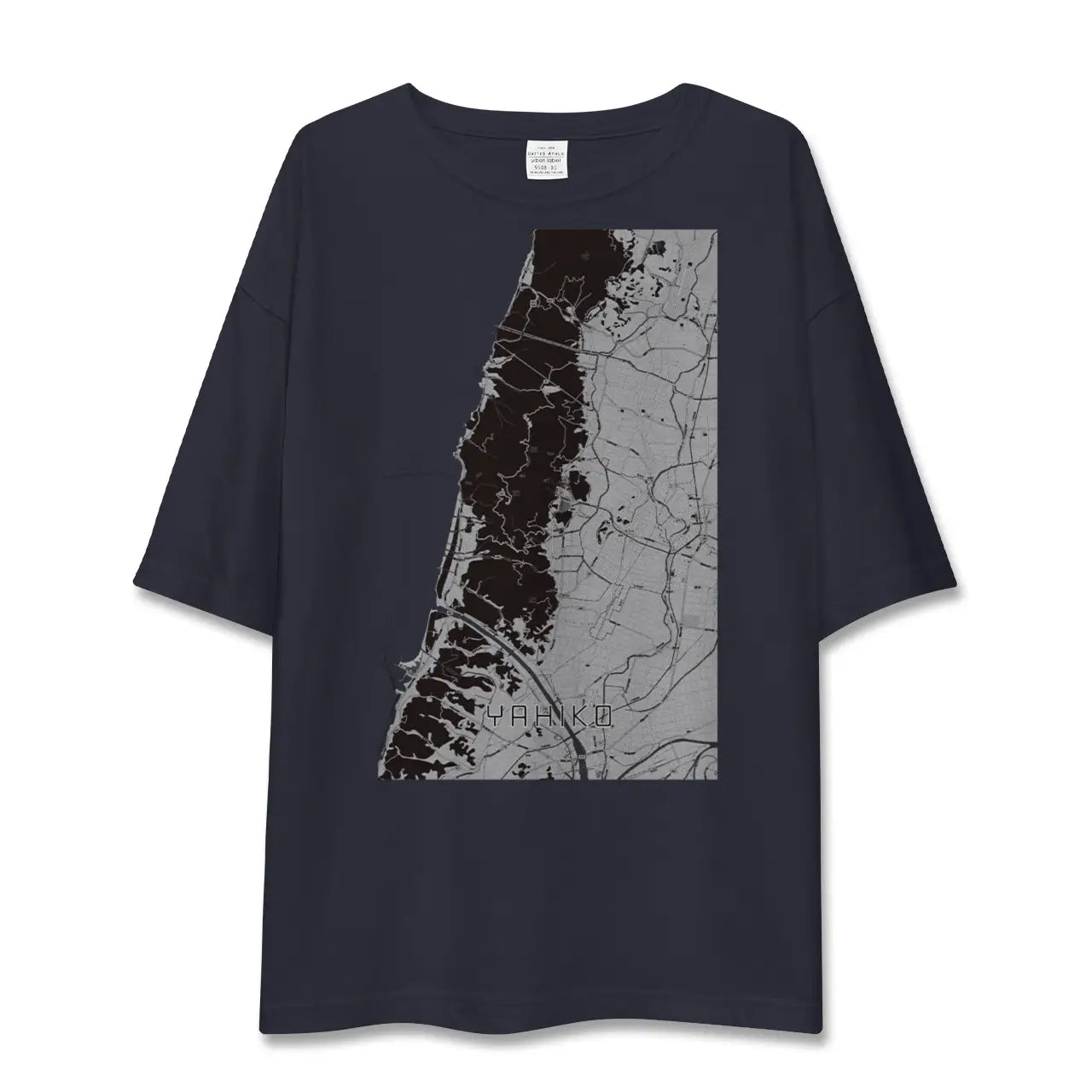 【弥彦(新潟県)】地図柄ビッグシルエットTシャツ