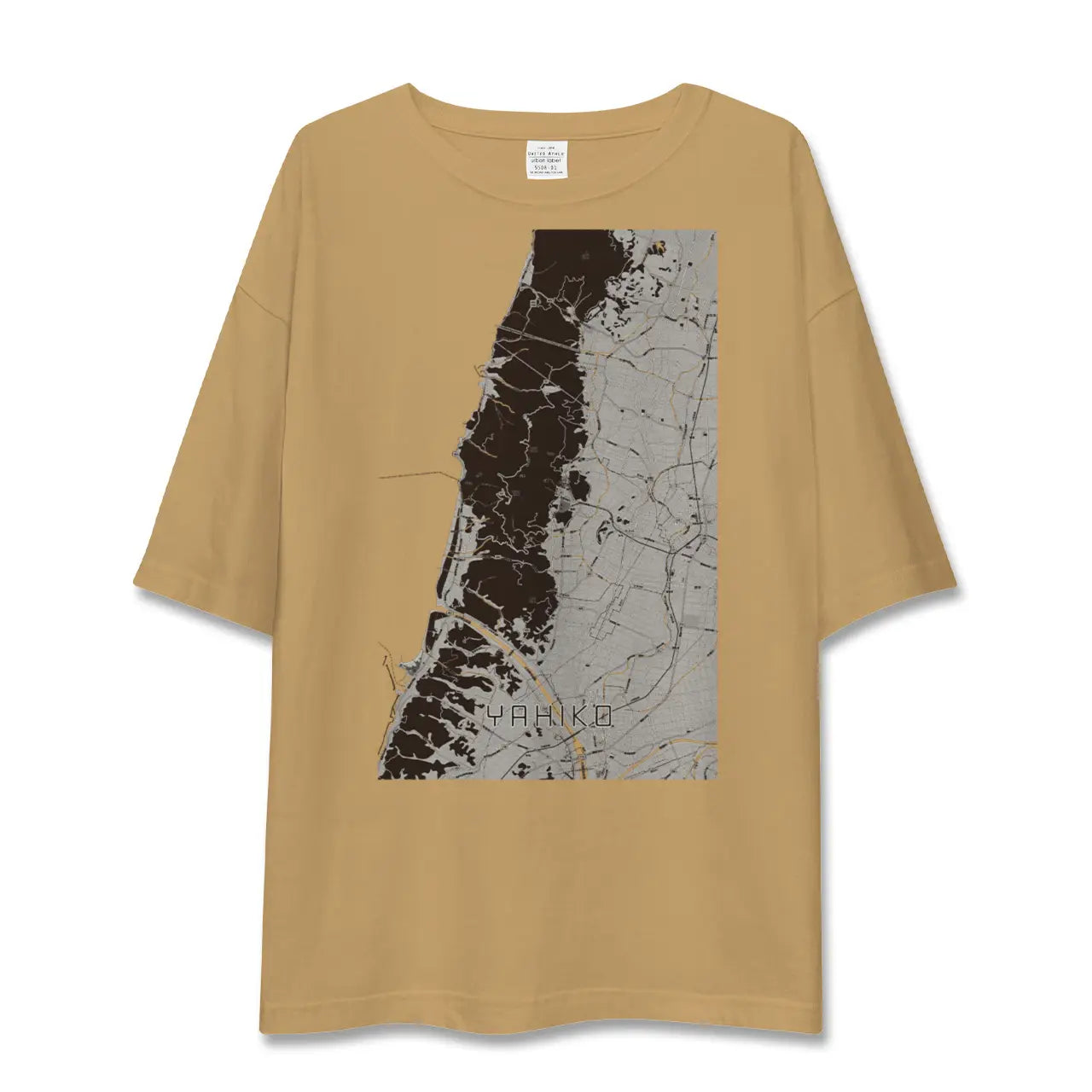 【弥彦(新潟県)】地図柄ビッグシルエットTシャツ