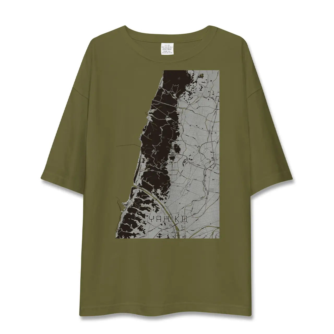 【弥彦(新潟県)】地図柄ビッグシルエットTシャツ