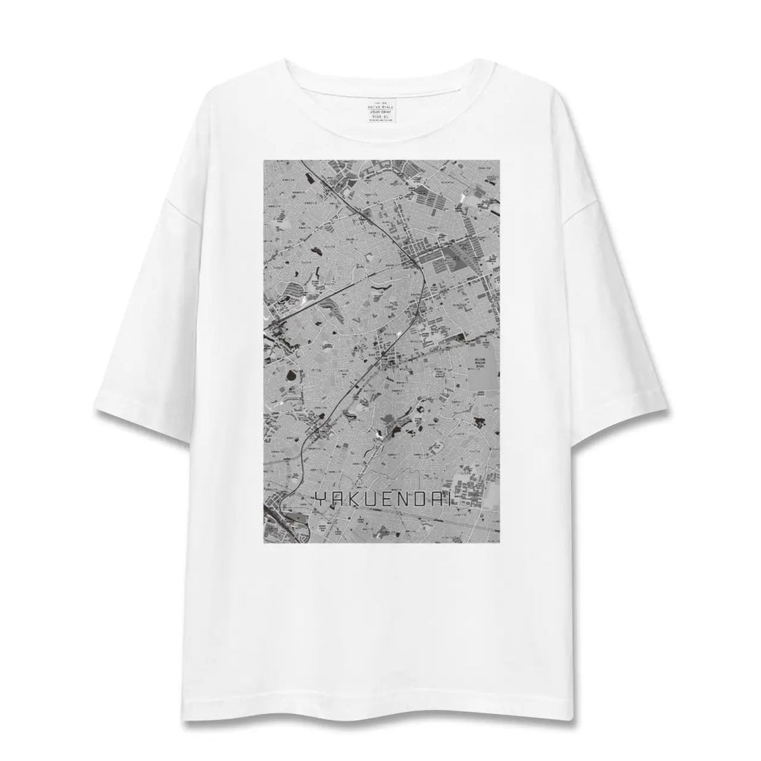 【薬園台(千葉県)】地図柄ビッグシルエットTシャツ