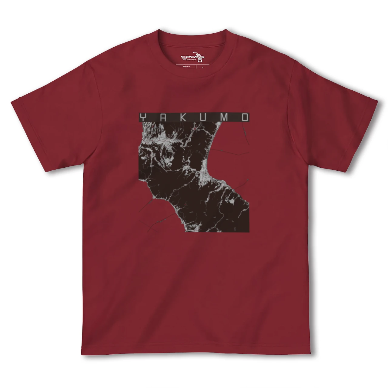 【八雲(北海道)】地図柄ヘビーウェイトTシャツ