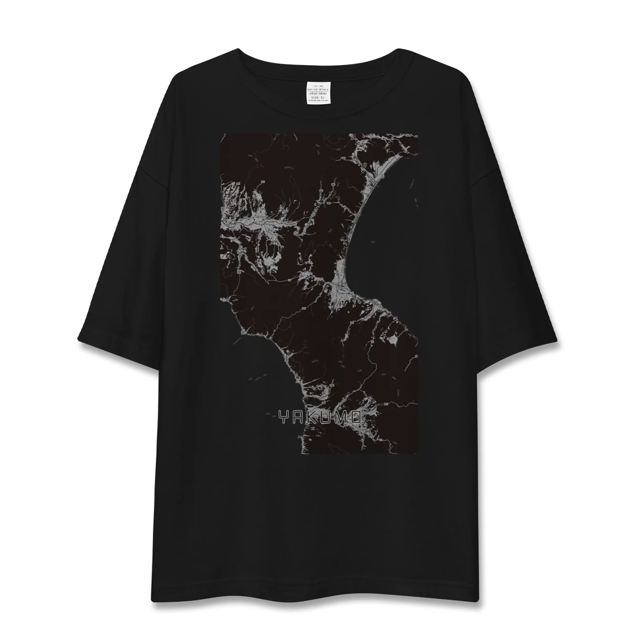 【八雲(北海道)】地図柄ビッグシルエットTシャツ