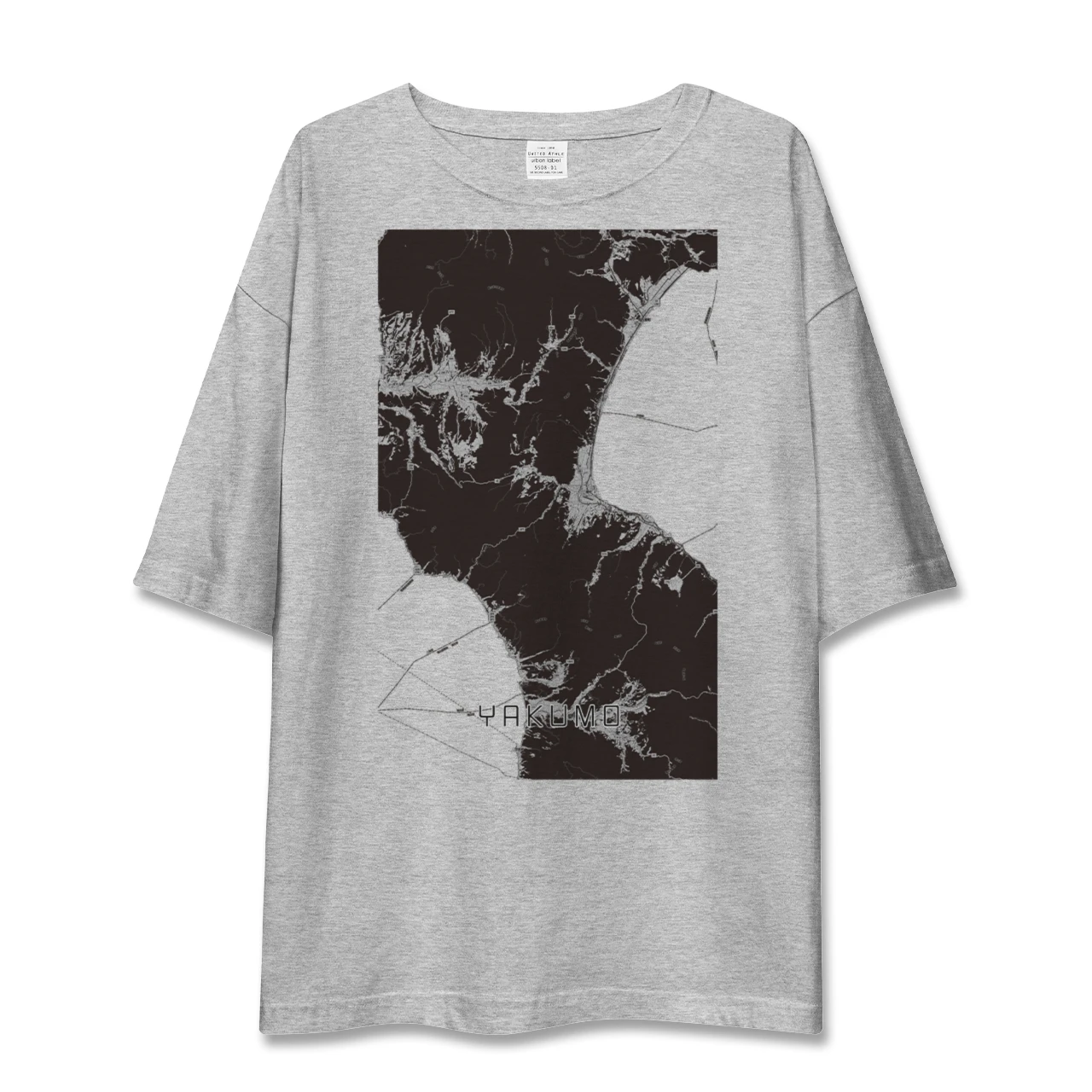 【八雲(北海道)】地図柄ビッグシルエットTシャツ