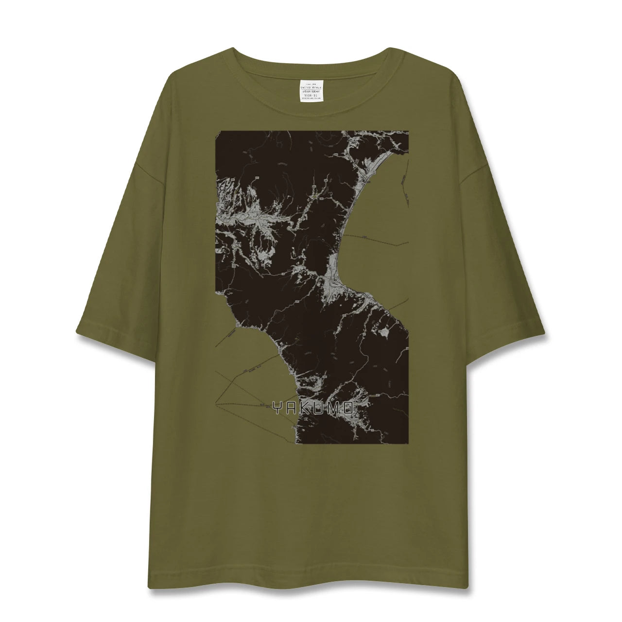 【八雲(北海道)】地図柄ビッグシルエットTシャツ