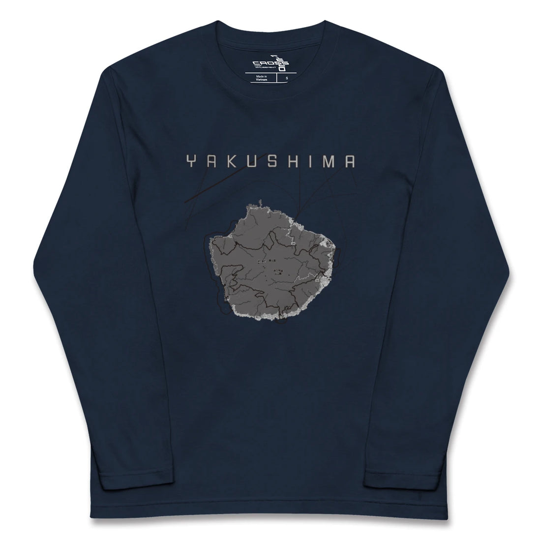 【屋久島(鹿児島県)】地図柄ロングスリーブTシャツ