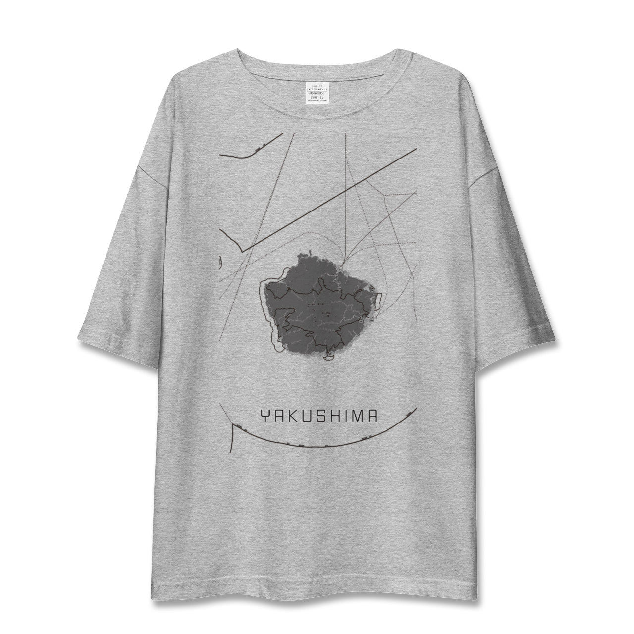 【屋久島(鹿児島県)】地図柄ビッグシルエットTシャツ