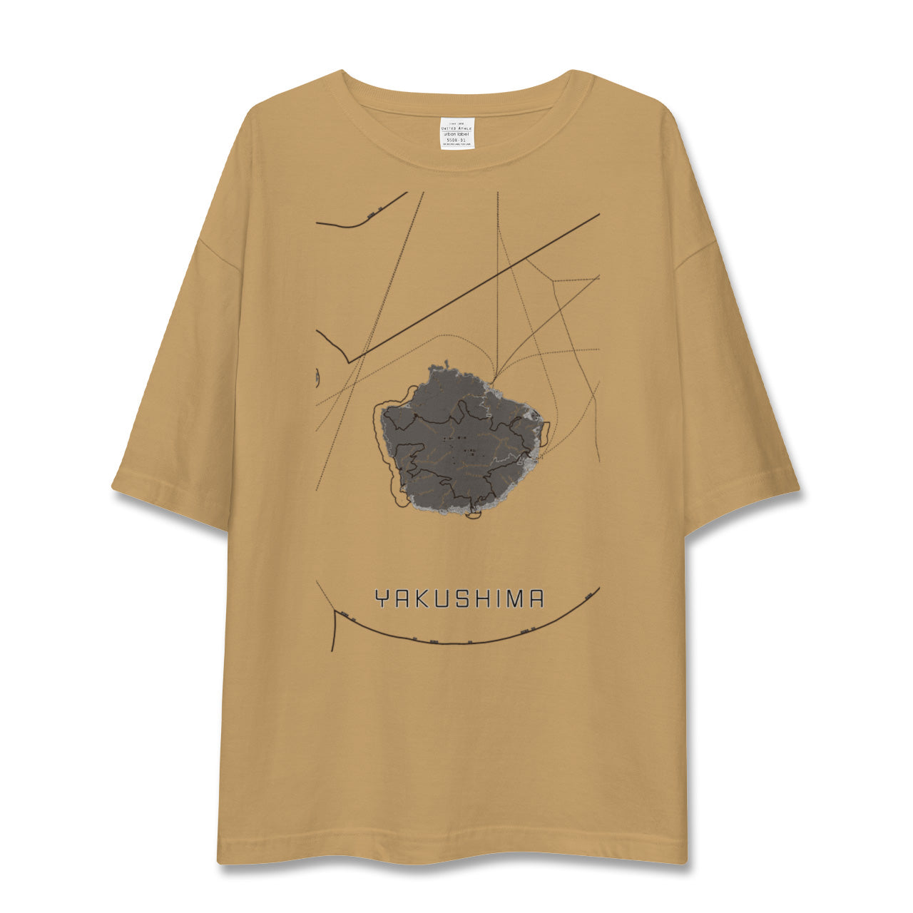 【屋久島(鹿児島県)】地図柄ビッグシルエットTシャツ