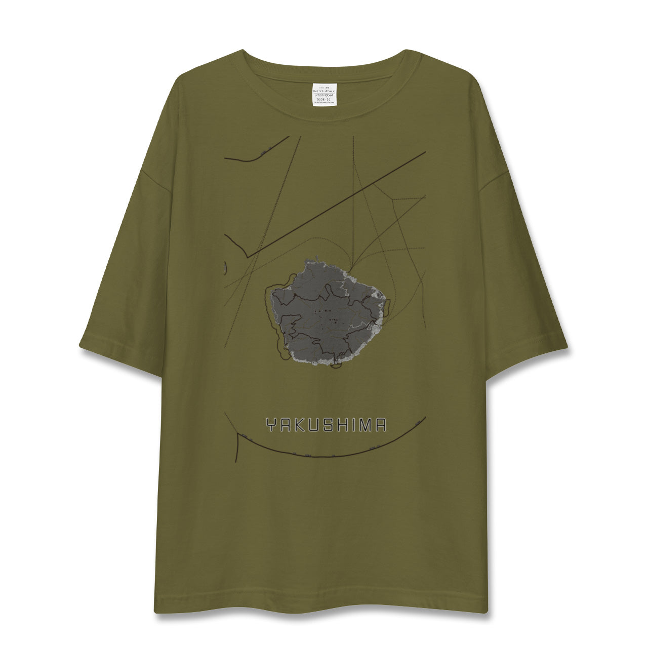 【屋久島(鹿児島県)】地図柄ビッグシルエットTシャツ