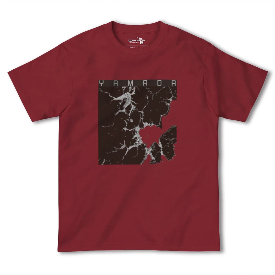 【山田(岩手県)(岩手県)】地図柄ヘビーウェイトTシャツ