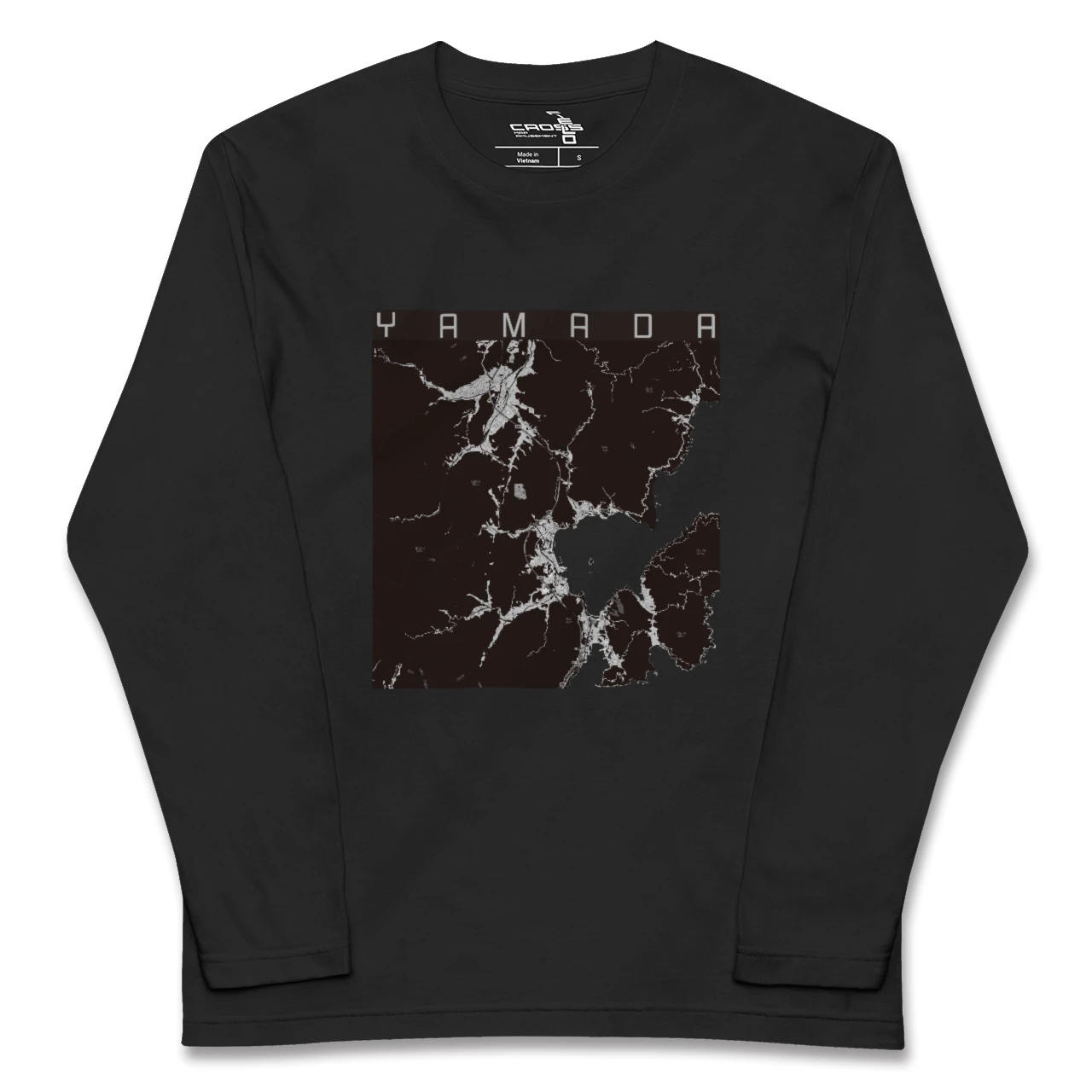 【山田(岩手県)(岩手県)】地図柄ロングスリーブTシャツ