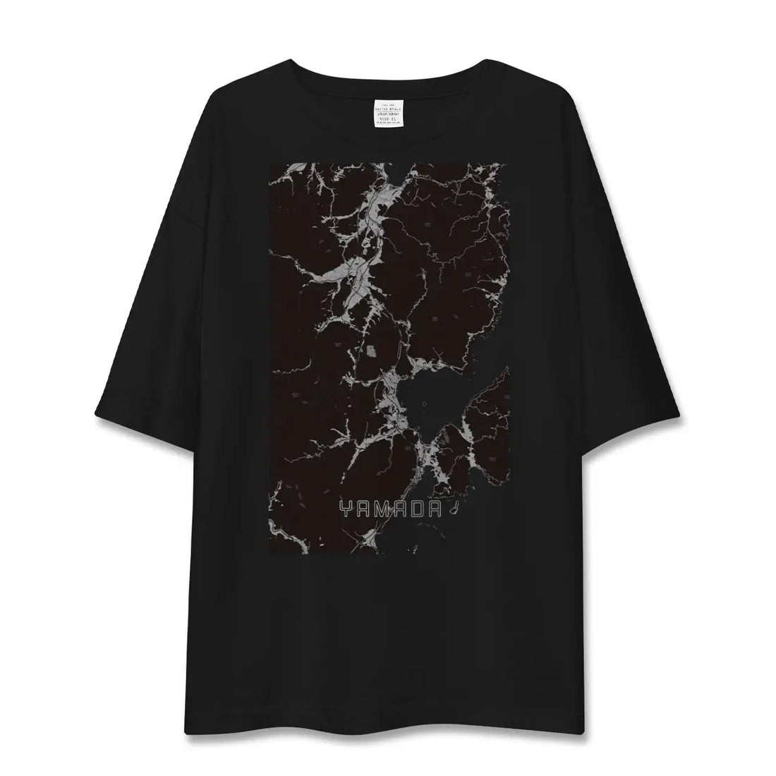 【山田(岩手県)(岩手県)】地図柄ビッグシルエットTシャツ