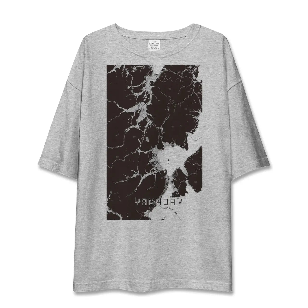 【山田(岩手県)(岩手県)】地図柄ビッグシルエットTシャツ
