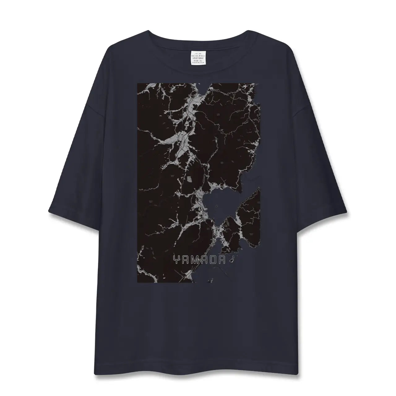 【山田(岩手県)(岩手県)】地図柄ビッグシルエットTシャツ