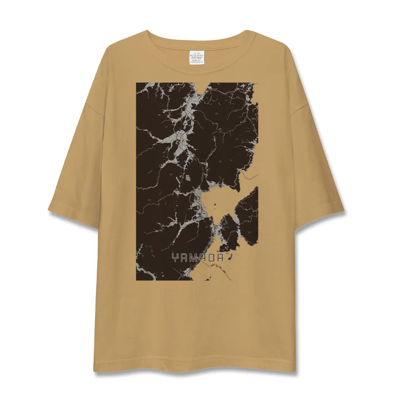 【山田(岩手県)(岩手県)】地図柄ビッグシルエットTシャツ
