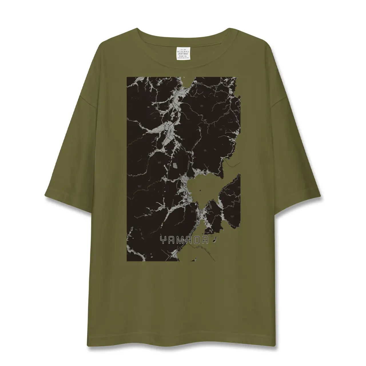 【山田(岩手県)(岩手県)】地図柄ビッグシルエットTシャツ