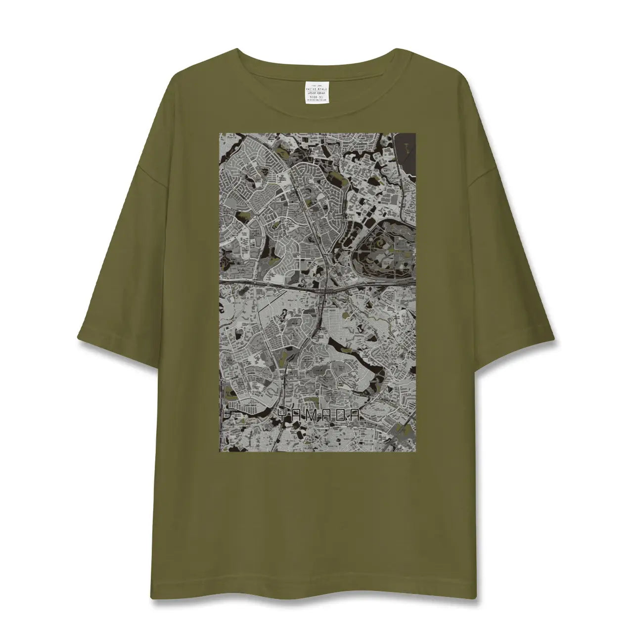 【山田(大阪府)】地図柄ビッグシルエットTシャツ