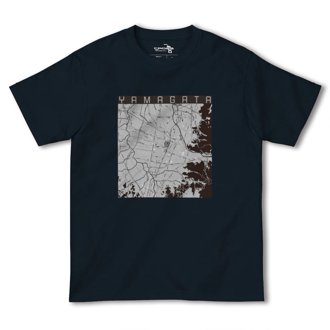 【山形(山形県)】地図柄ヘビーウェイトTシャツ