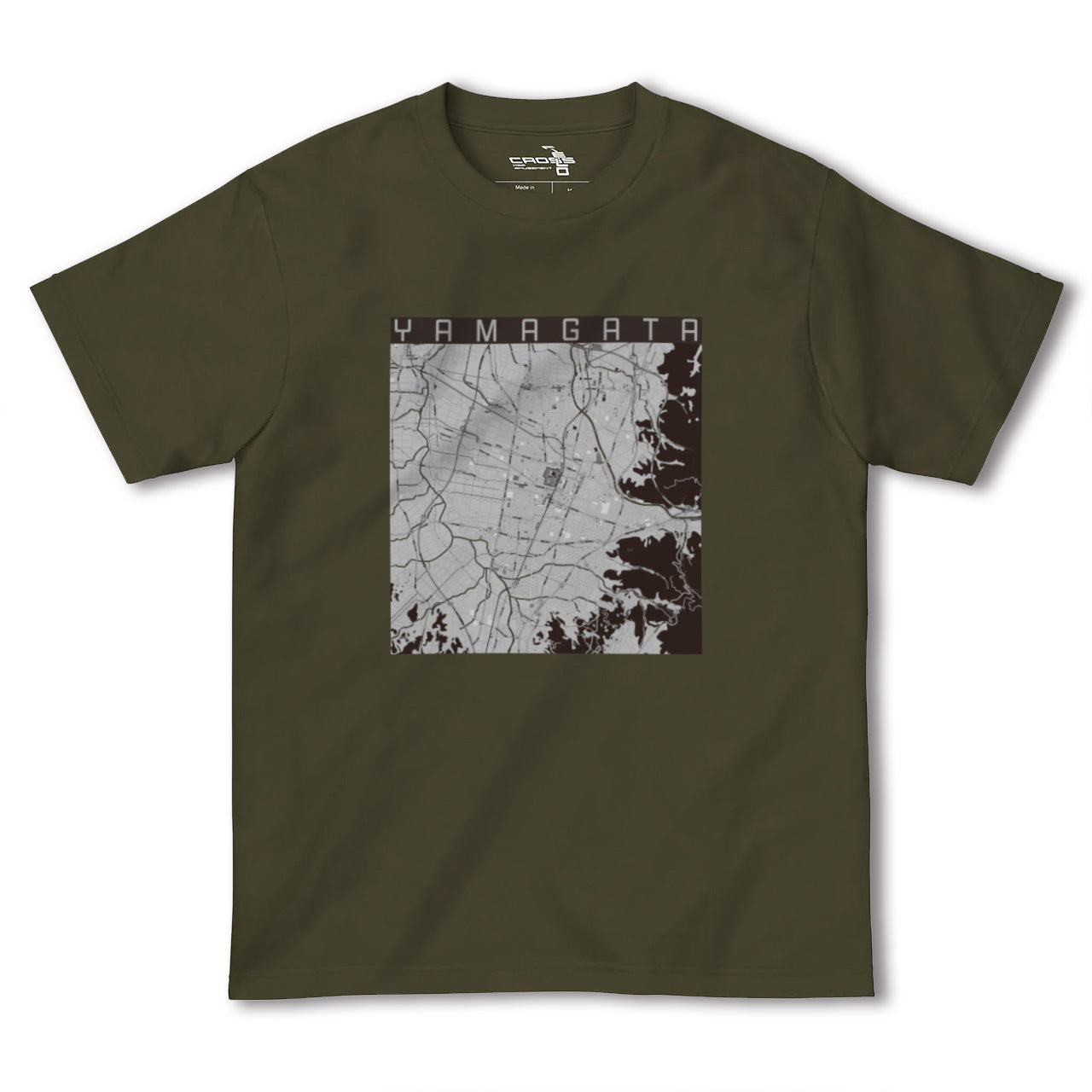 【山形(山形県)】地図柄ヘビーウェイトTシャツ