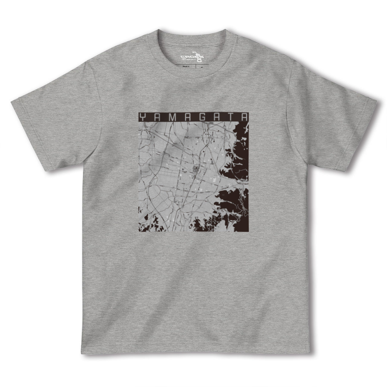 【山形(山形県)】地図柄ヘビーウェイトTシャツ