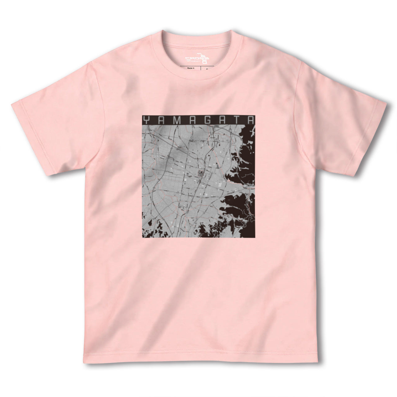 【山形(山形県)】地図柄ヘビーウェイトTシャツ