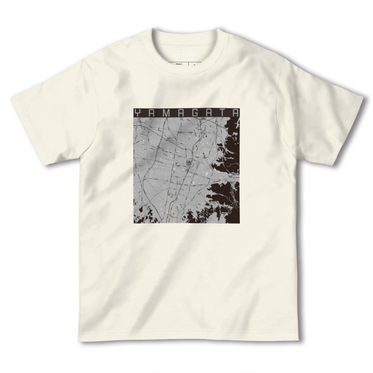 【山形(山形県)】地図柄ヘビーウェイトTシャツ