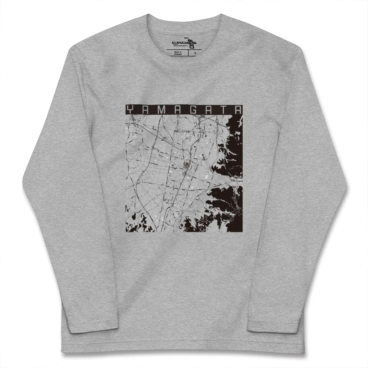 【山形(山形県)】地図柄ロングスリーブTシャツ