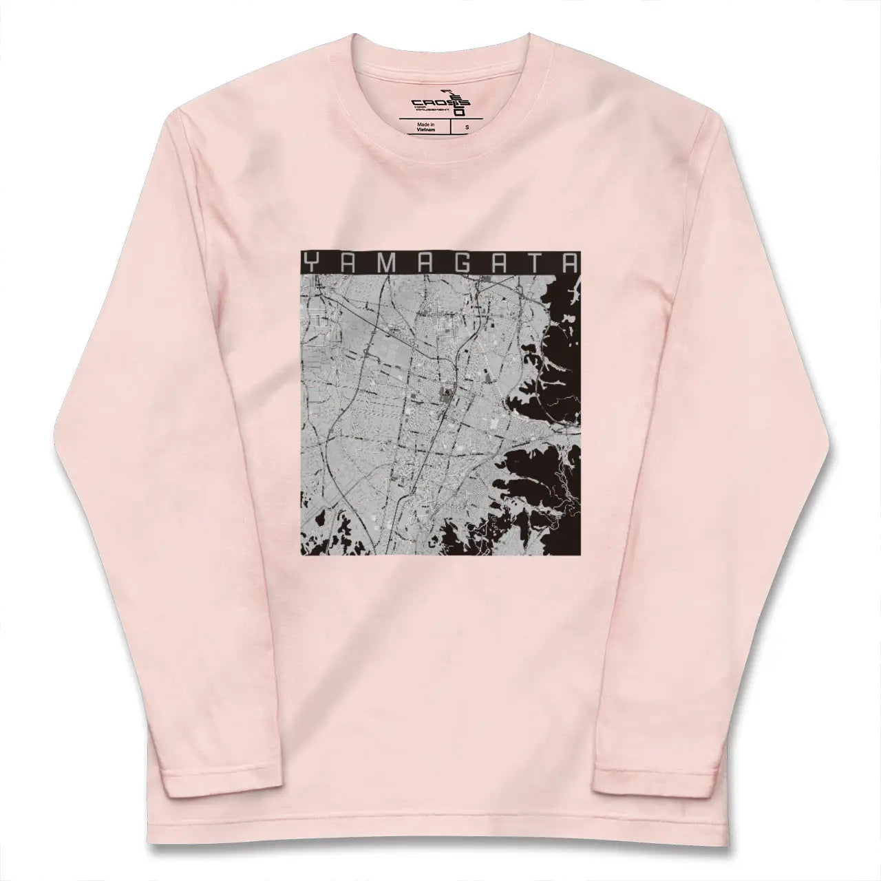 【山形(山形県)】地図柄ロングスリーブTシャツ