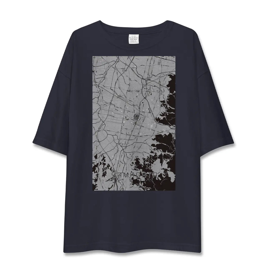【山形(山形県)】地図柄ビッグシルエットTシャツ