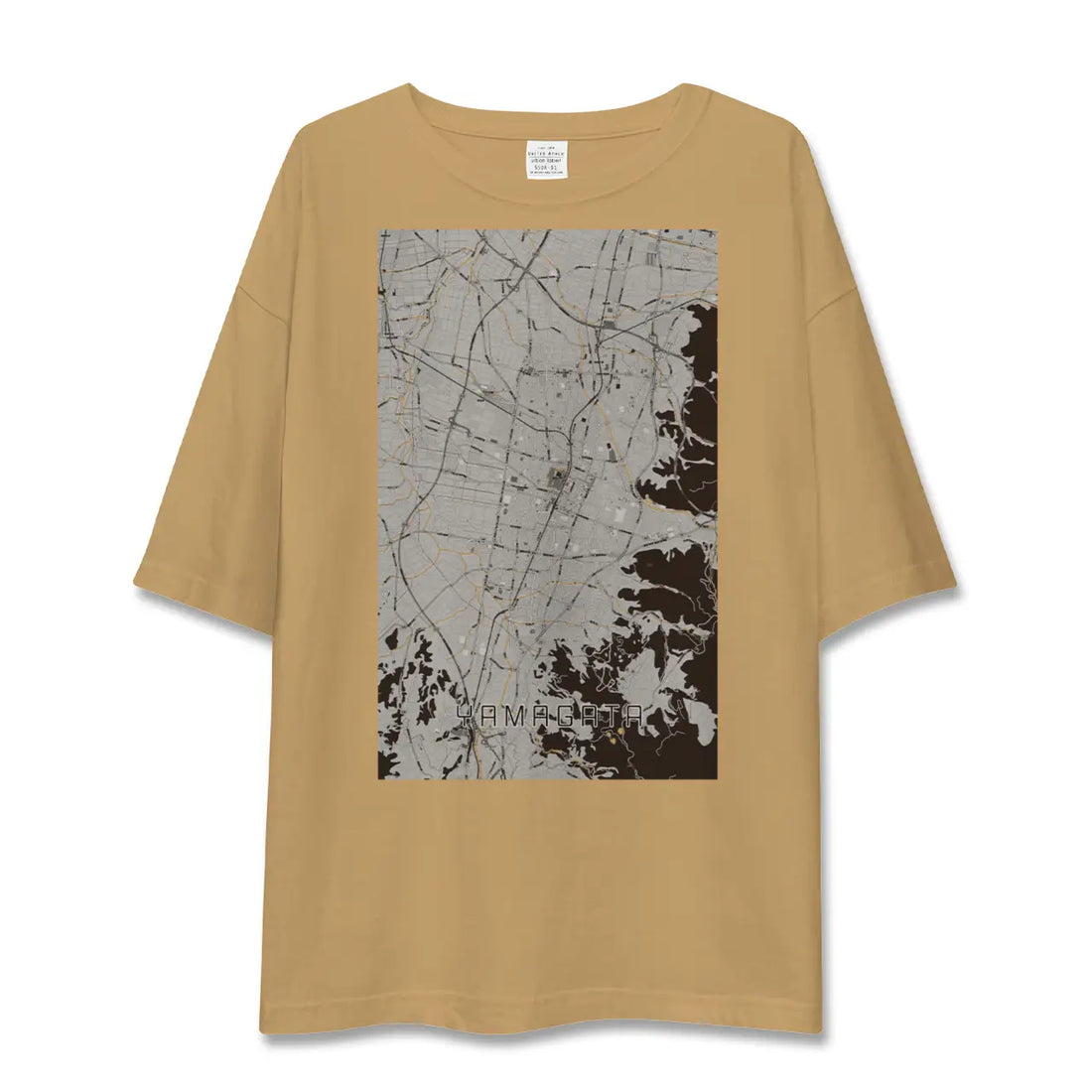 【山形(山形県)】地図柄ビッグシルエットTシャツ