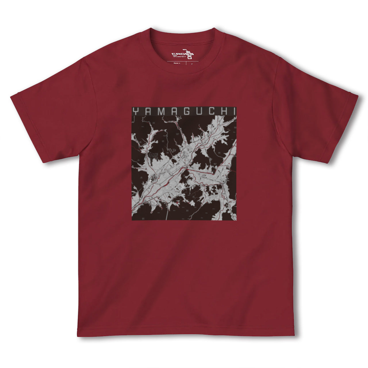 【山口(山口県)】地図柄ヘビーウェイトTシャツ