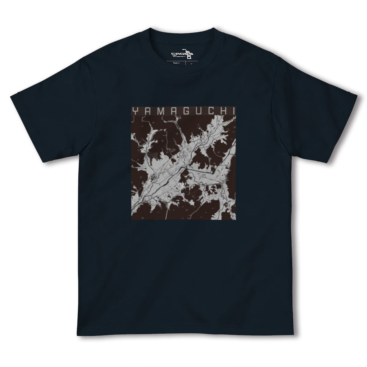 【山口(山口県)】地図柄ヘビーウェイトTシャツ