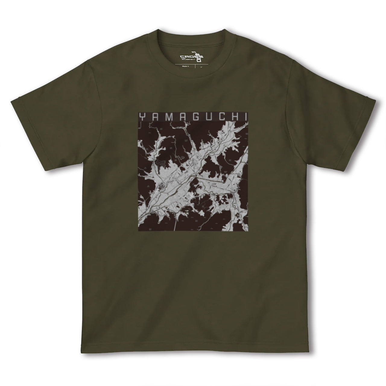 【山口(山口県)】地図柄ヘビーウェイトTシャツ
