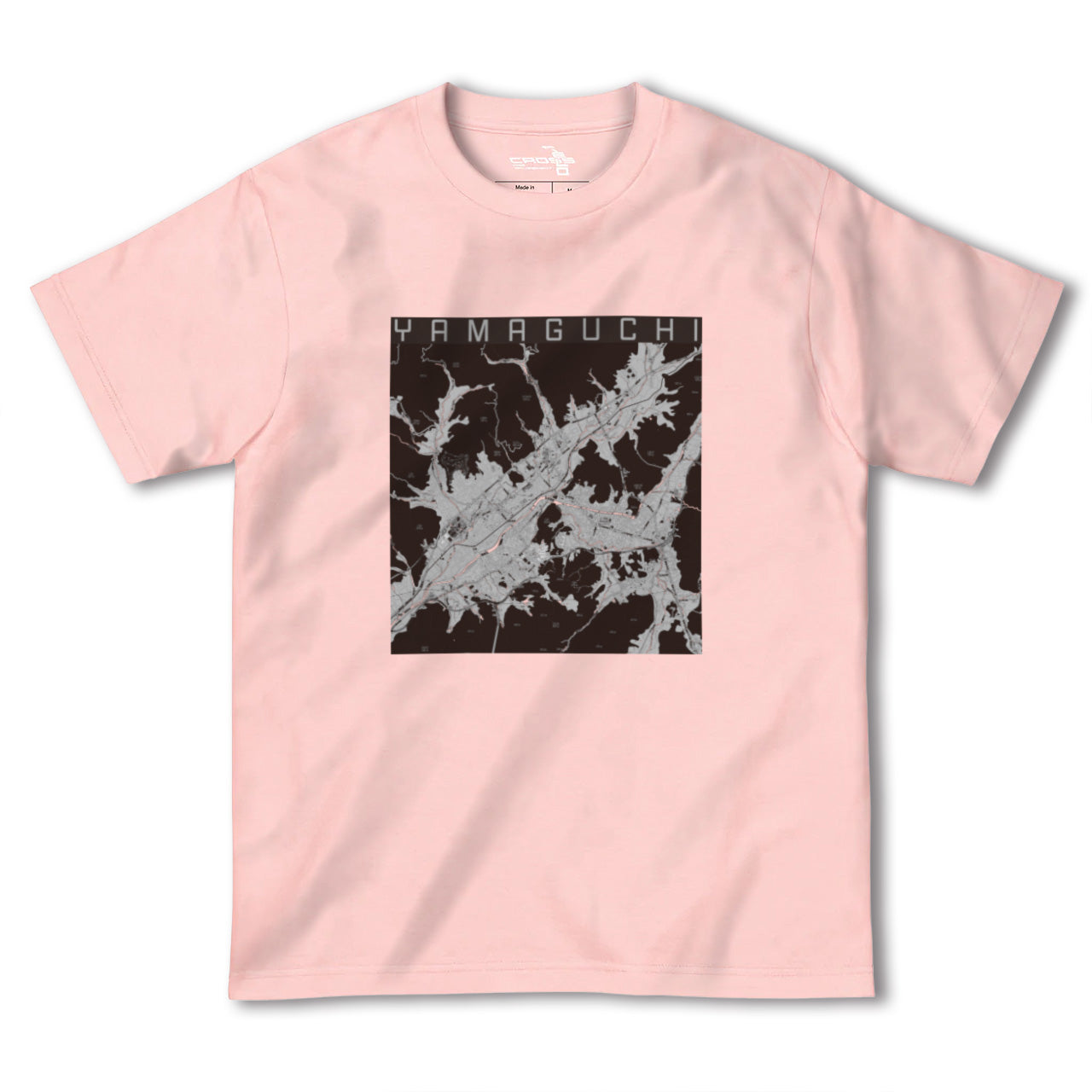 【山口(山口県)】地図柄ヘビーウェイトTシャツ