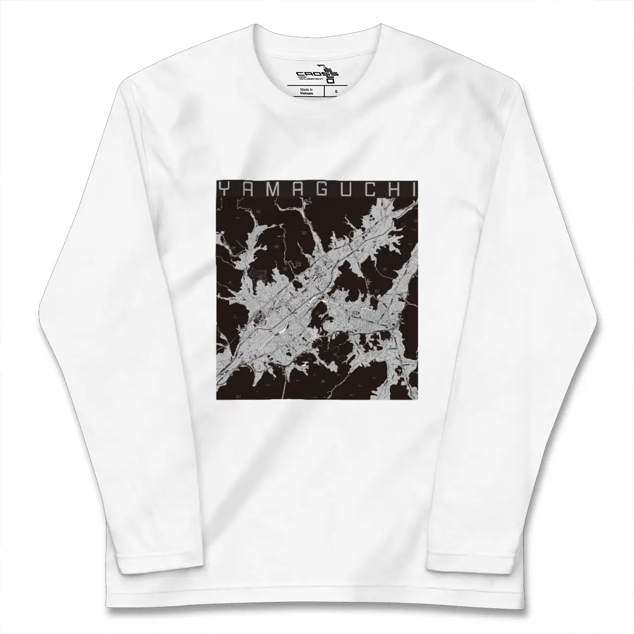 【山口(山口県)】地図柄ロングスリーブTシャツ