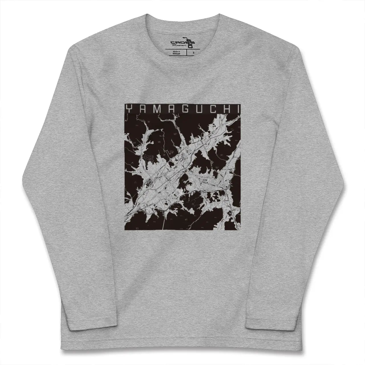 【山口(山口県)】地図柄ロングスリーブTシャツ