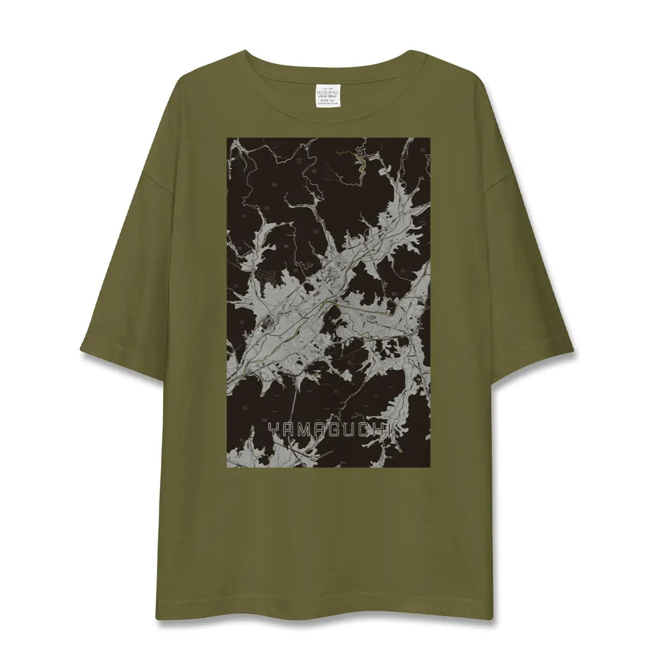 【山口(山口県)】地図柄ビッグシルエットTシャツ