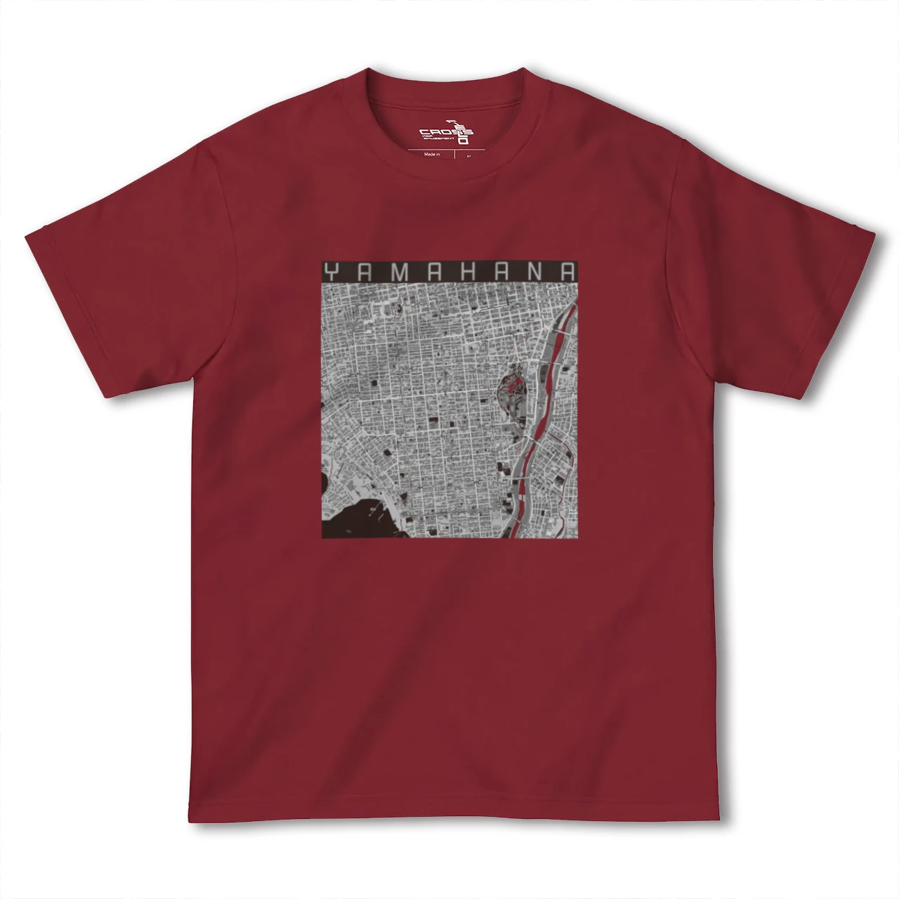 【山鼻(北海道)】地図柄ヘビーウェイトTシャツ
