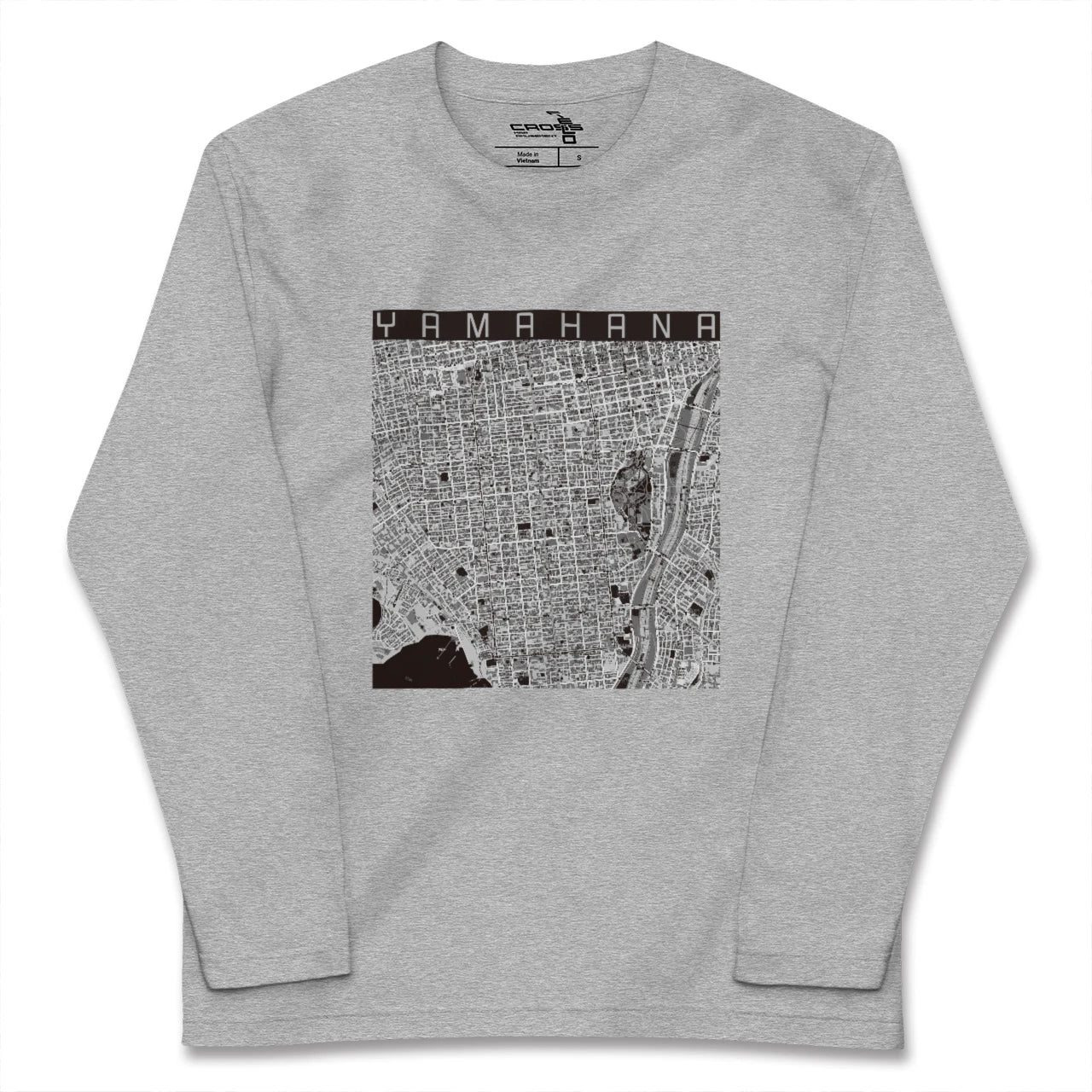 【山鼻(北海道)】地図柄ロングスリーブTシャツ