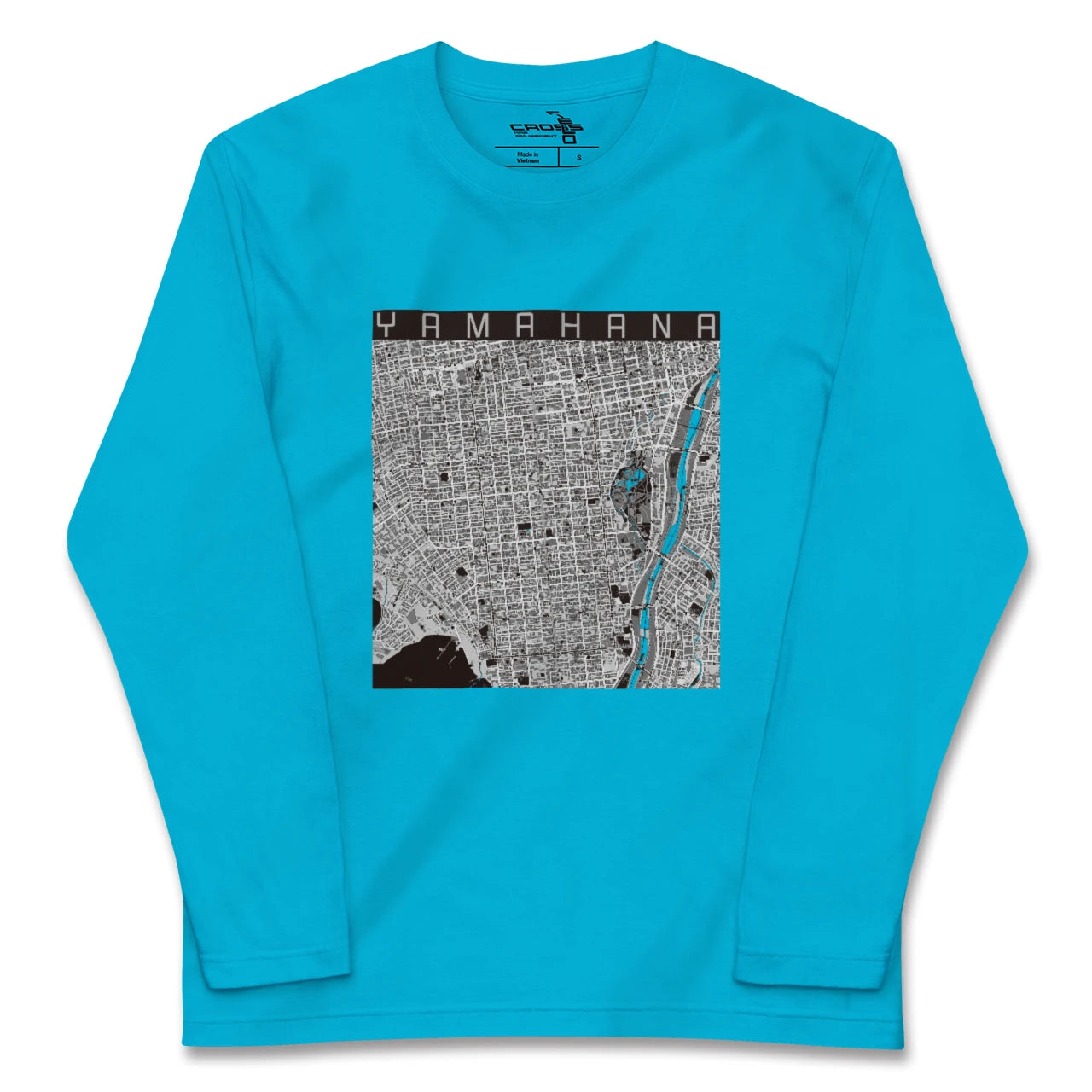 【山鼻(北海道)】地図柄ロングスリーブTシャツ