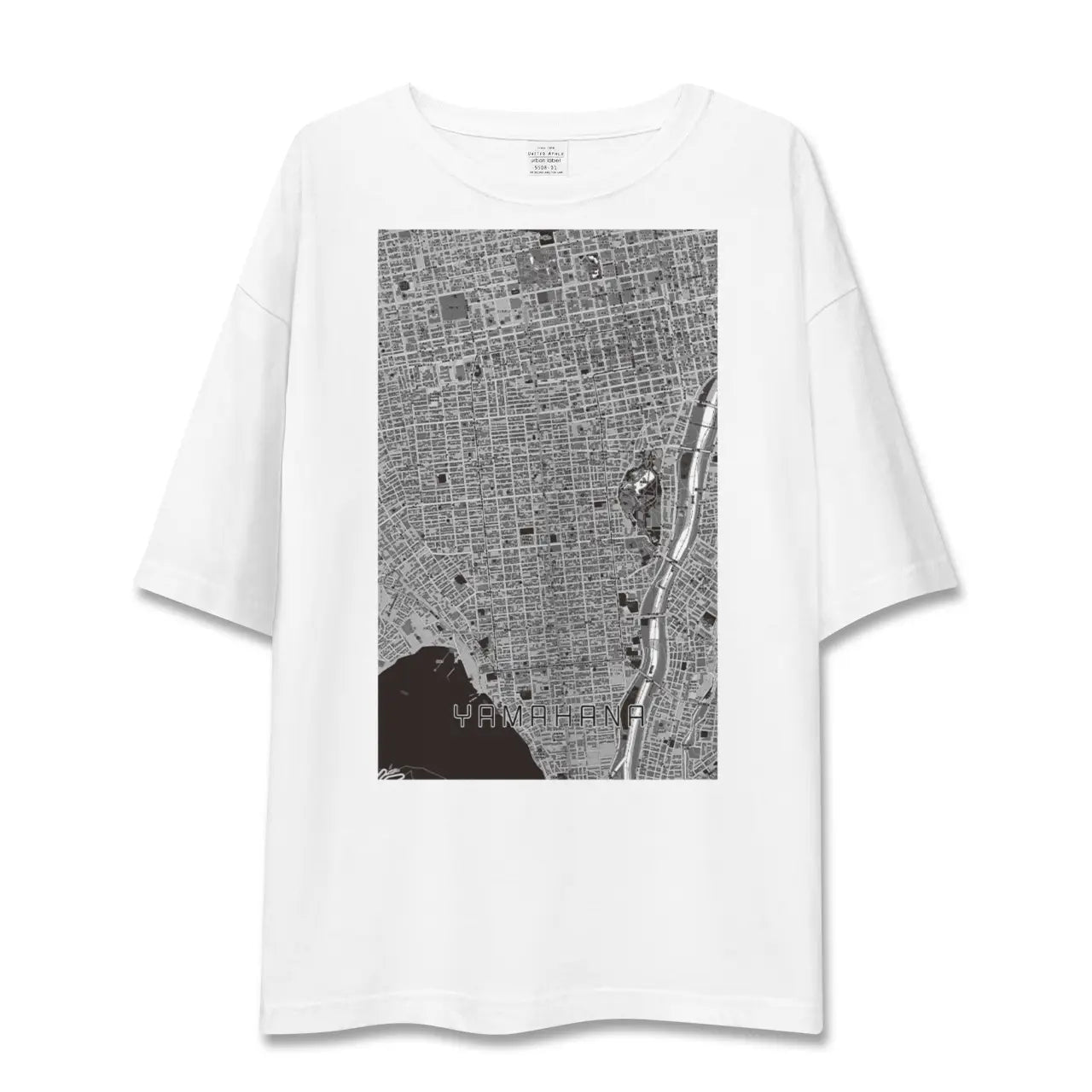 【山鼻(北海道)】地図柄ビッグシルエットTシャツ