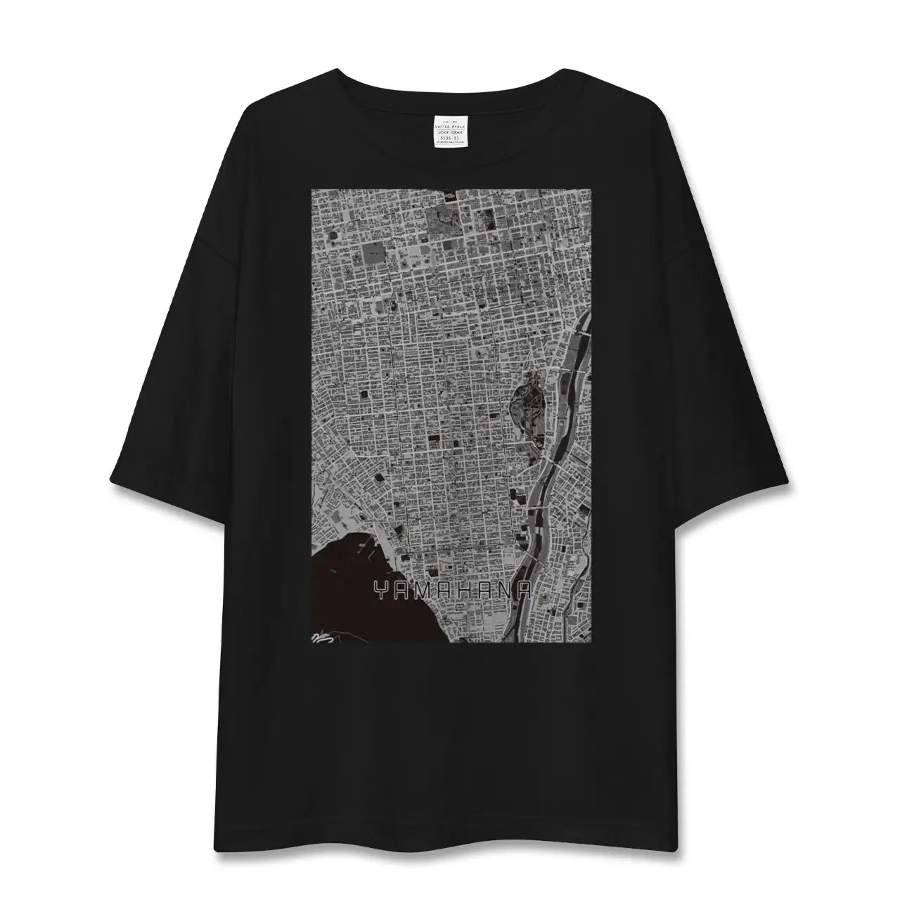 【山鼻(北海道)】地図柄ビッグシルエットTシャツ