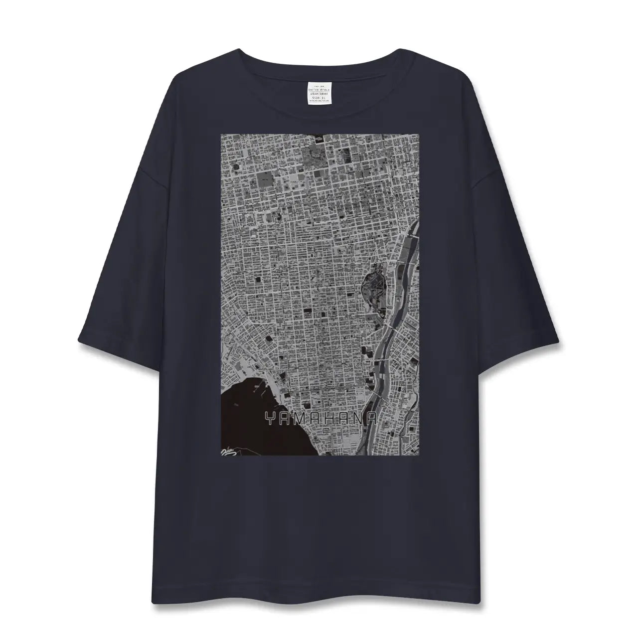 【山鼻(北海道)】地図柄ビッグシルエットTシャツ