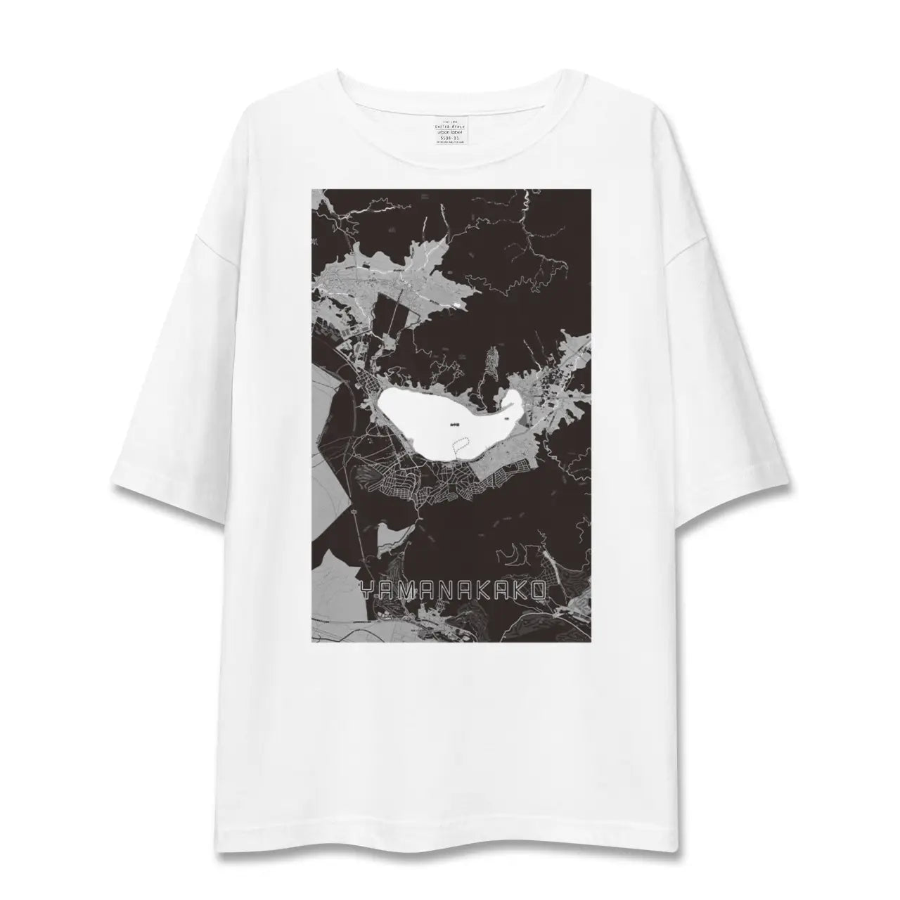 【山中湖(山梨県)】地図柄ビッグシルエットTシャツ