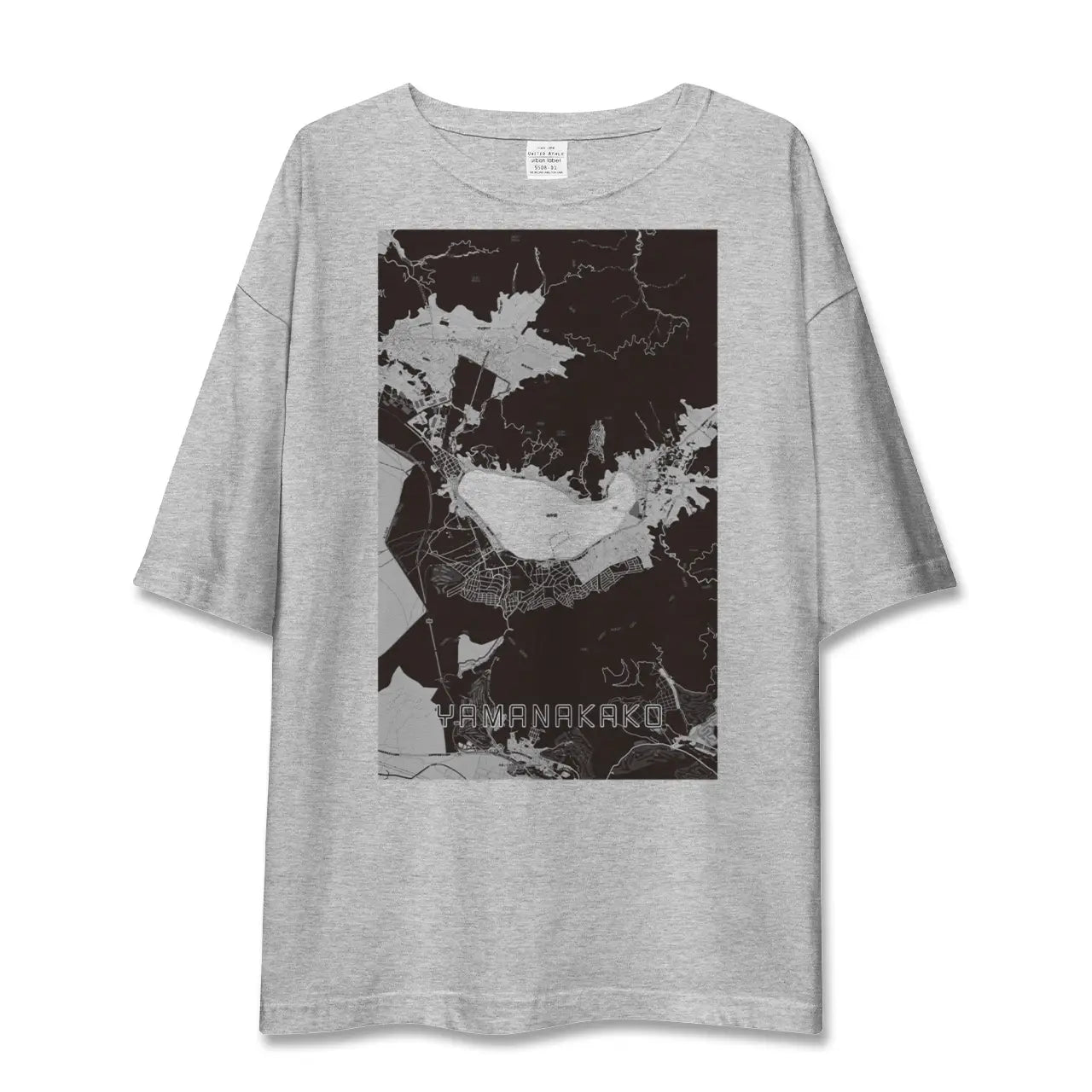 【山中湖(山梨県)】地図柄ビッグシルエットTシャツ