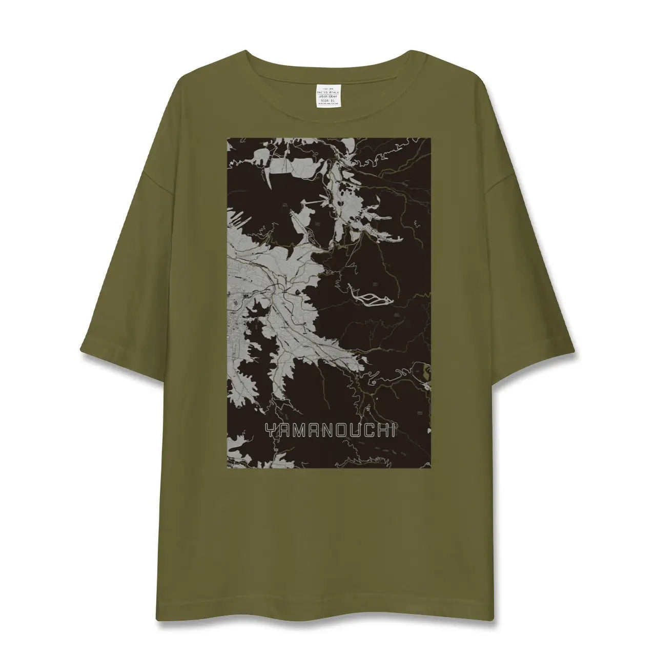 【山ノ内(長野県)】地図柄ビッグシルエットTシャツ
