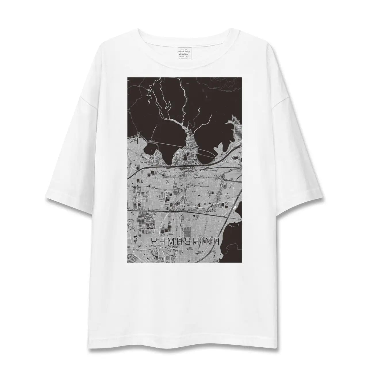 【山科(京都府)】地図柄ビッグシルエットTシャツ