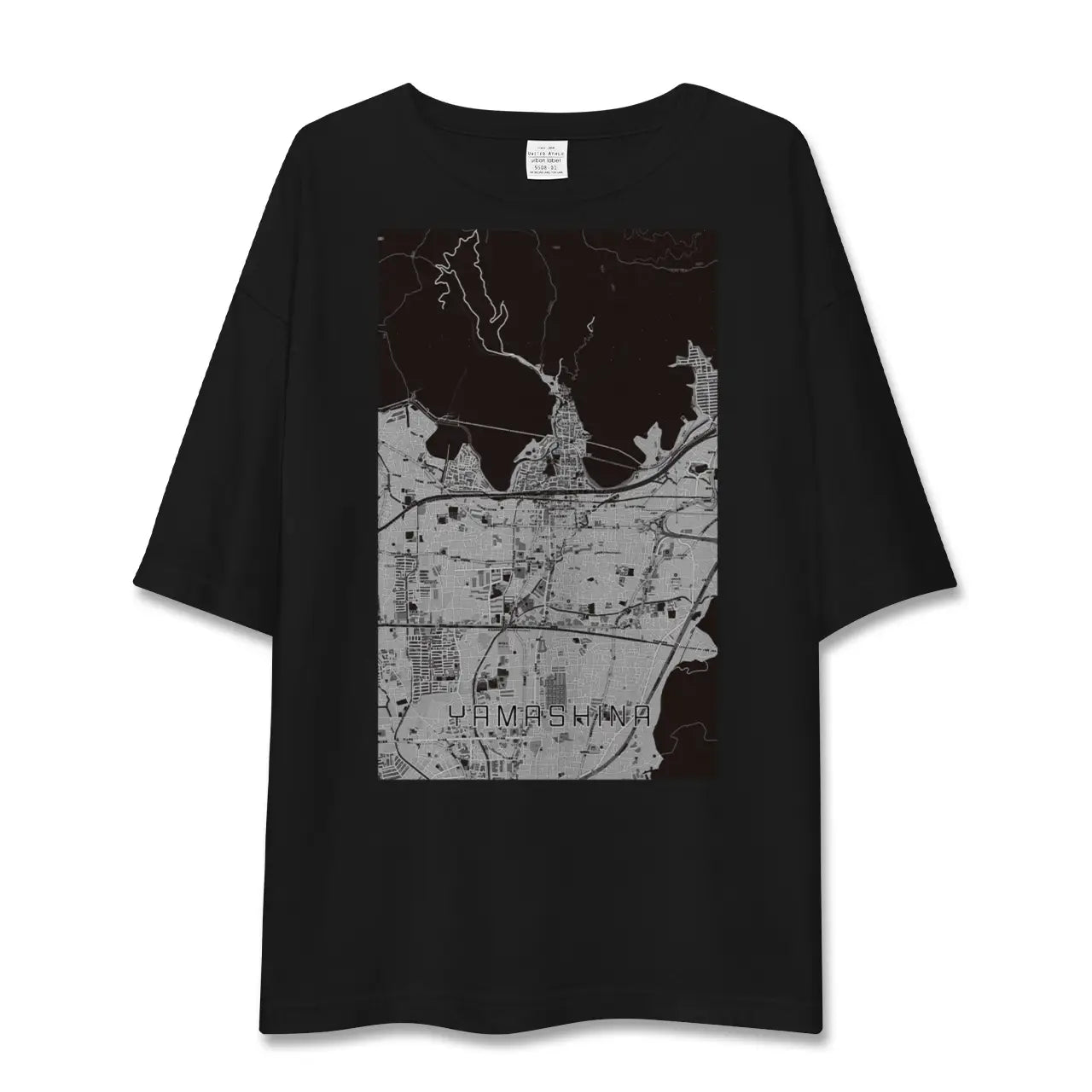 【山科(京都府)】地図柄ビッグシルエットTシャツ
